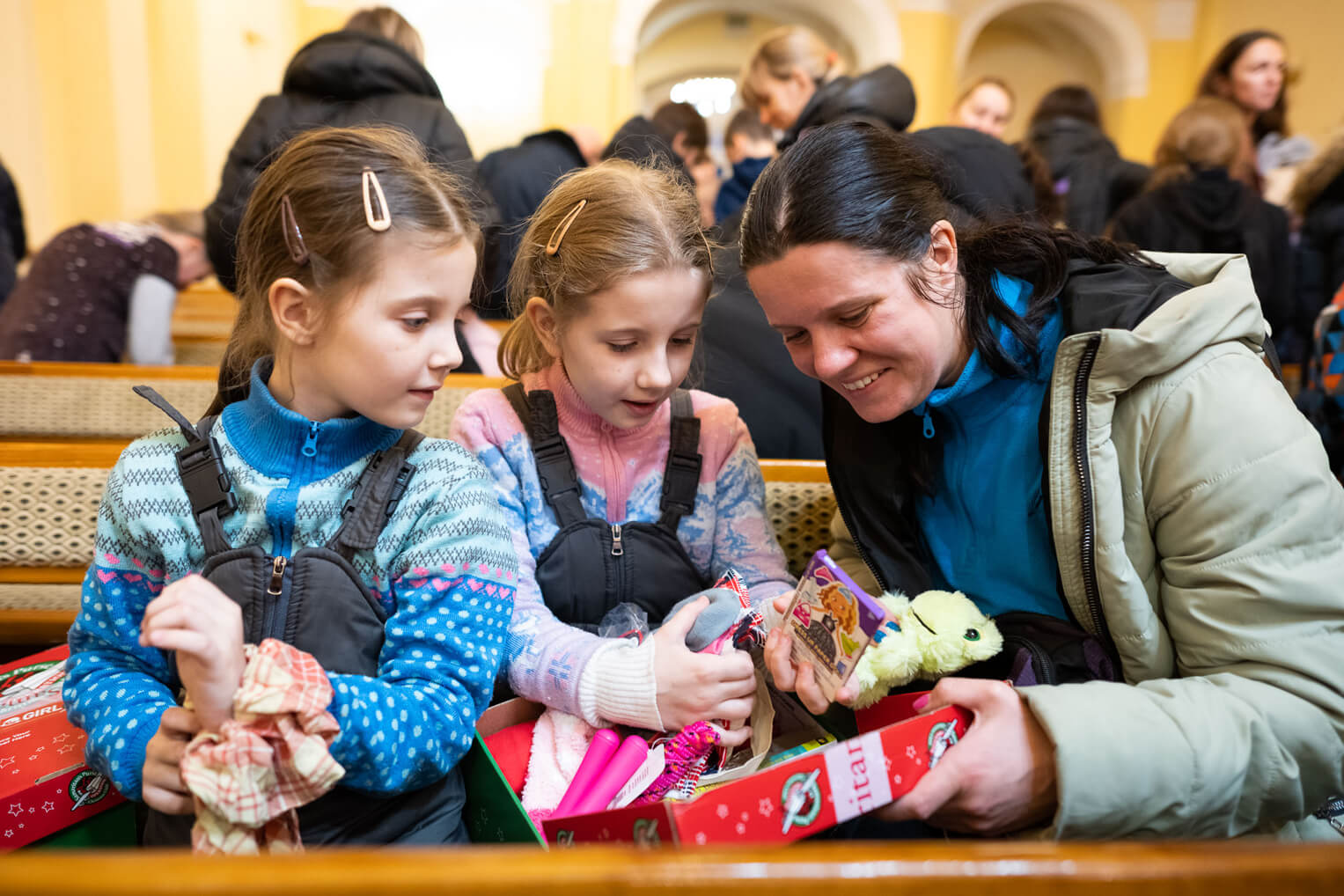 opening shoeboxes